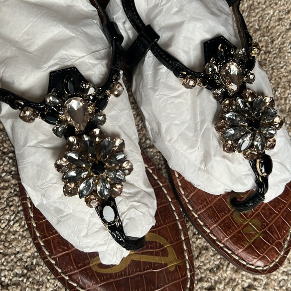 NEW Sam Edelman Rhinestone Sandals, Size 7 - Picture 5 of 5